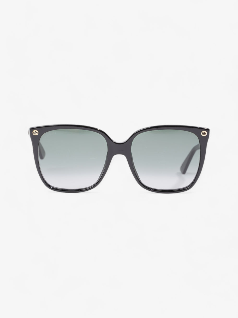 Gucci Oversized Sunglasses Black Acetate 140mm Image 1