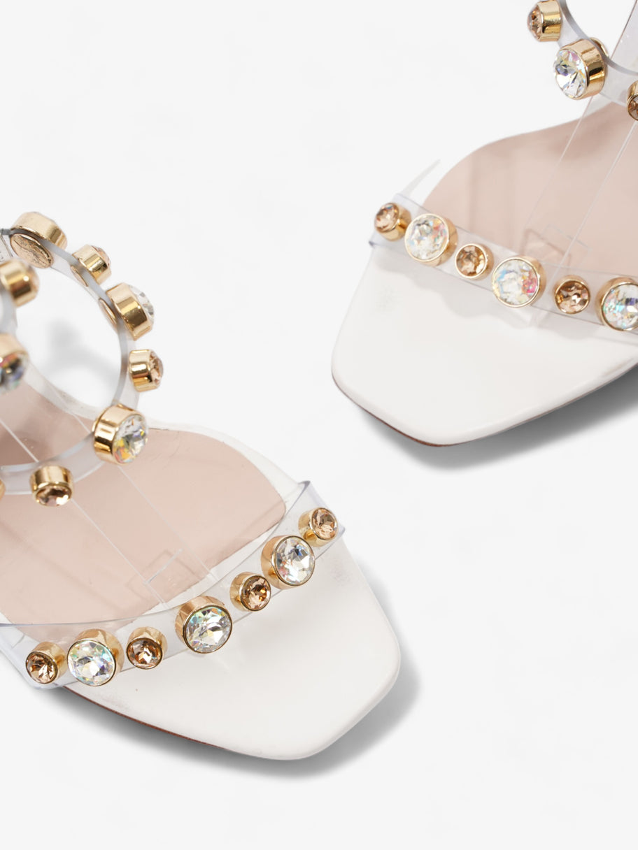 Sophia Webster Rosalind Gem Sandals White / Gold PVC EU 37 UK 4 Image 10