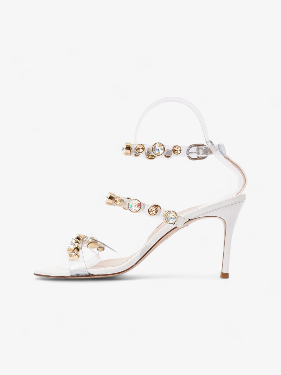 Sophia Webster Rosalind Gem Sandals White / Gold PVC EU 37 UK 4 Image 3