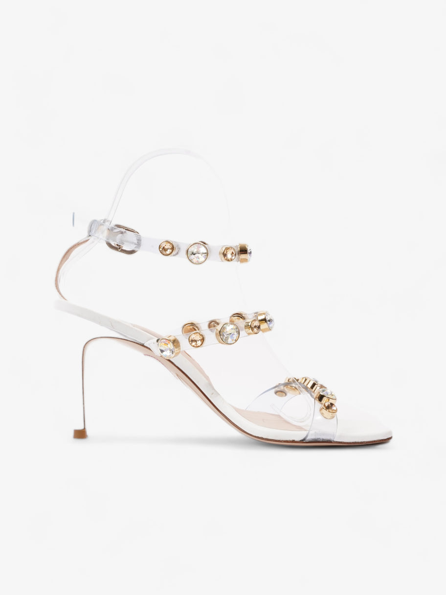 Sophia Webster Rosalind Gem Sandals White / Gold PVC EU 37 UK 4 Image 4