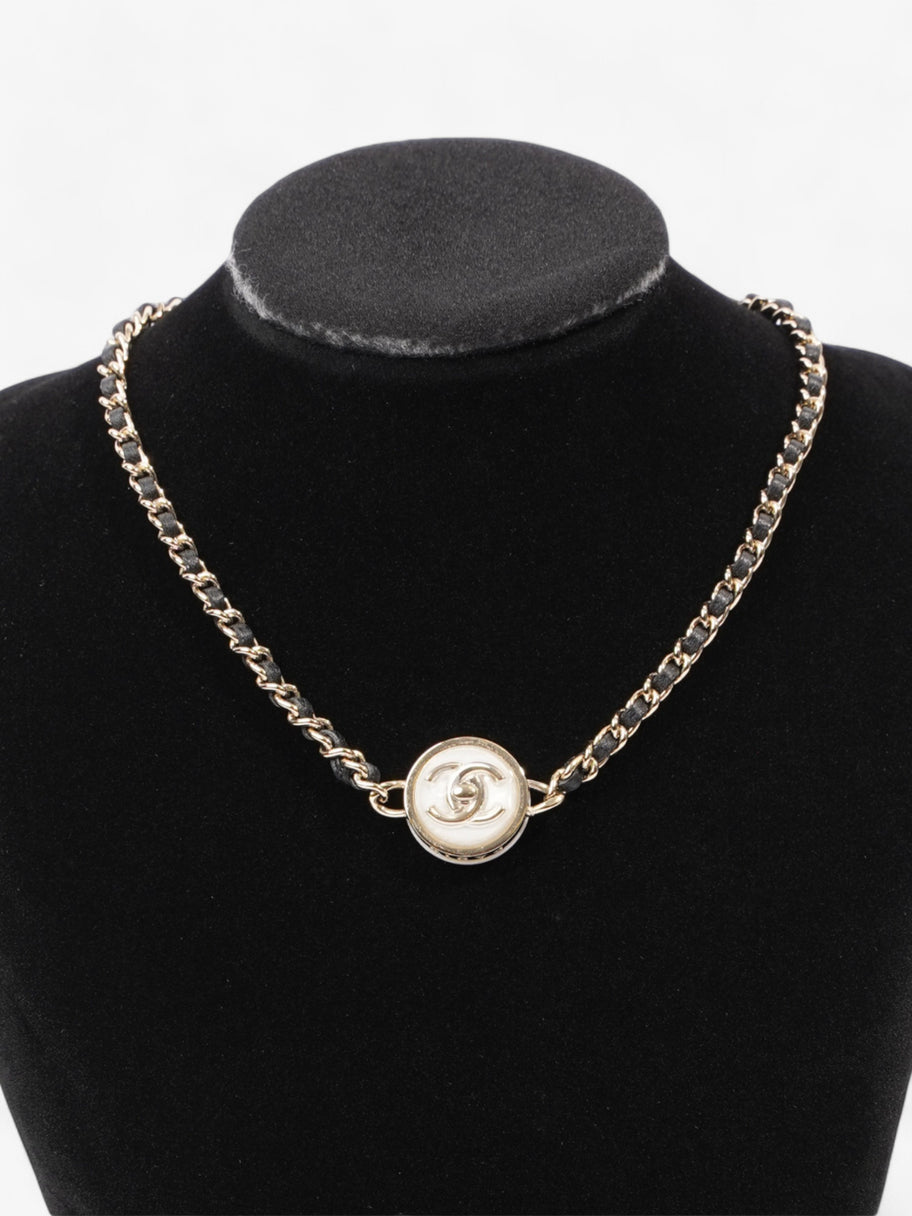 Chanel CC Chain Choker Black / Gold Base Metal 30cm Image 2