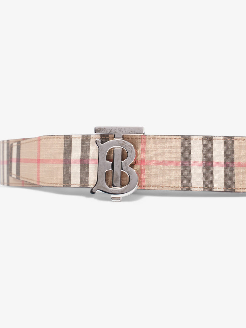  Burberry Reversible Check Belt Vintage Check Coated Canvas 90cm 36