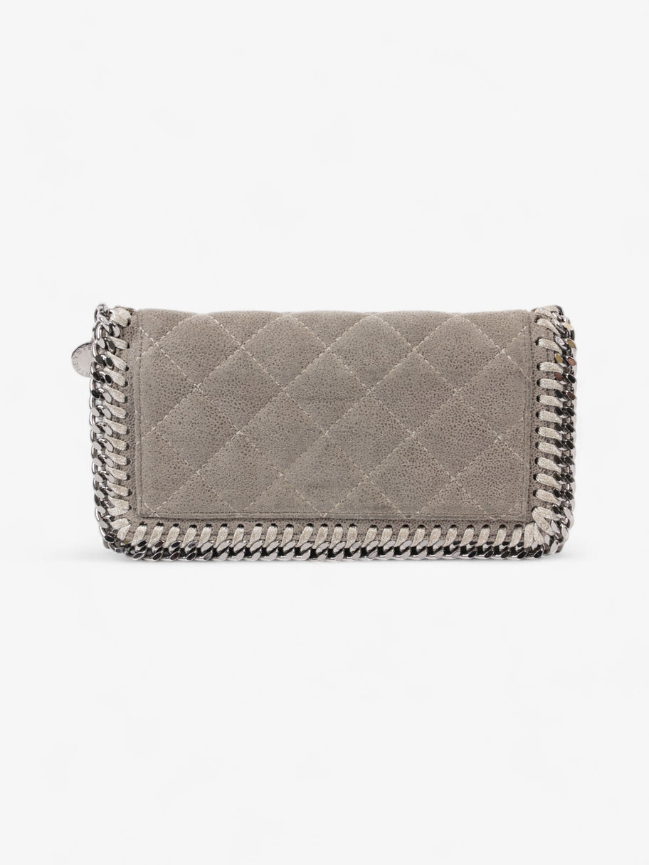 Stella McCartney Falabella Zip-Around Padded Continental Wallet Grey Fabric Image 1