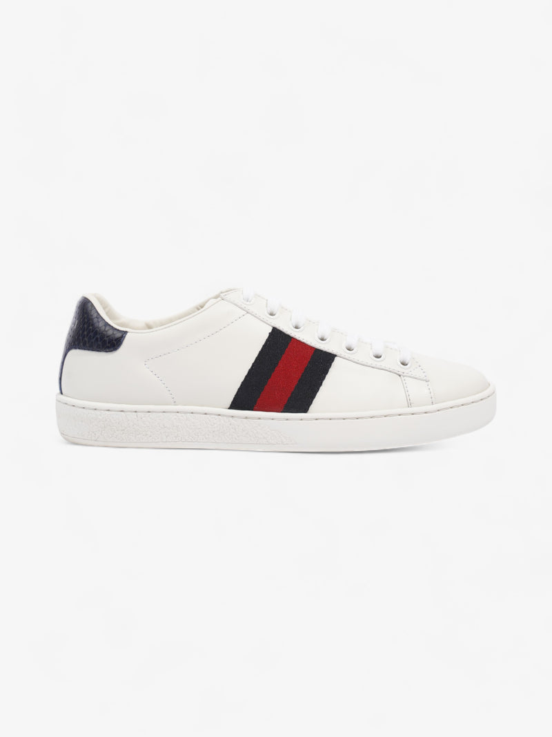  Gucci Ace Sneakers White / Navy Blue / Red Leather EU 37 UK 4