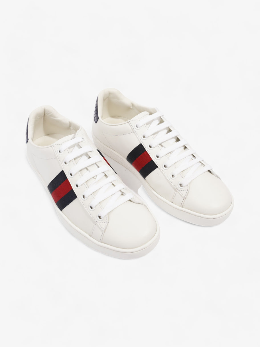 Gucci Ace Sneakers White / Navy Blue / Red Leather EU 37 UK 4 Image 8