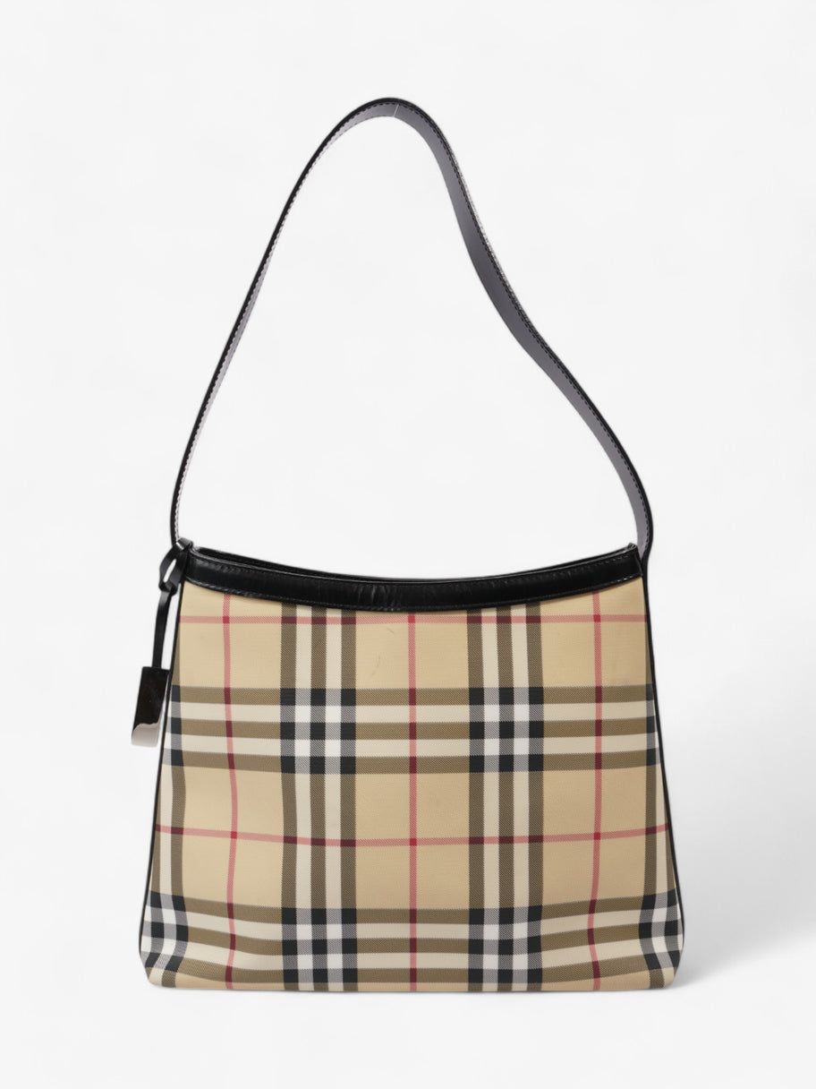 Burberry Vintage Shoulder Bag Nova Check / Black Canvas Image 4