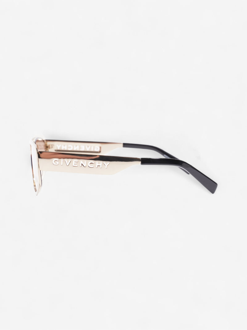  Givenchy Cut Out Sunglasses Gold / Black Acetate 145mm