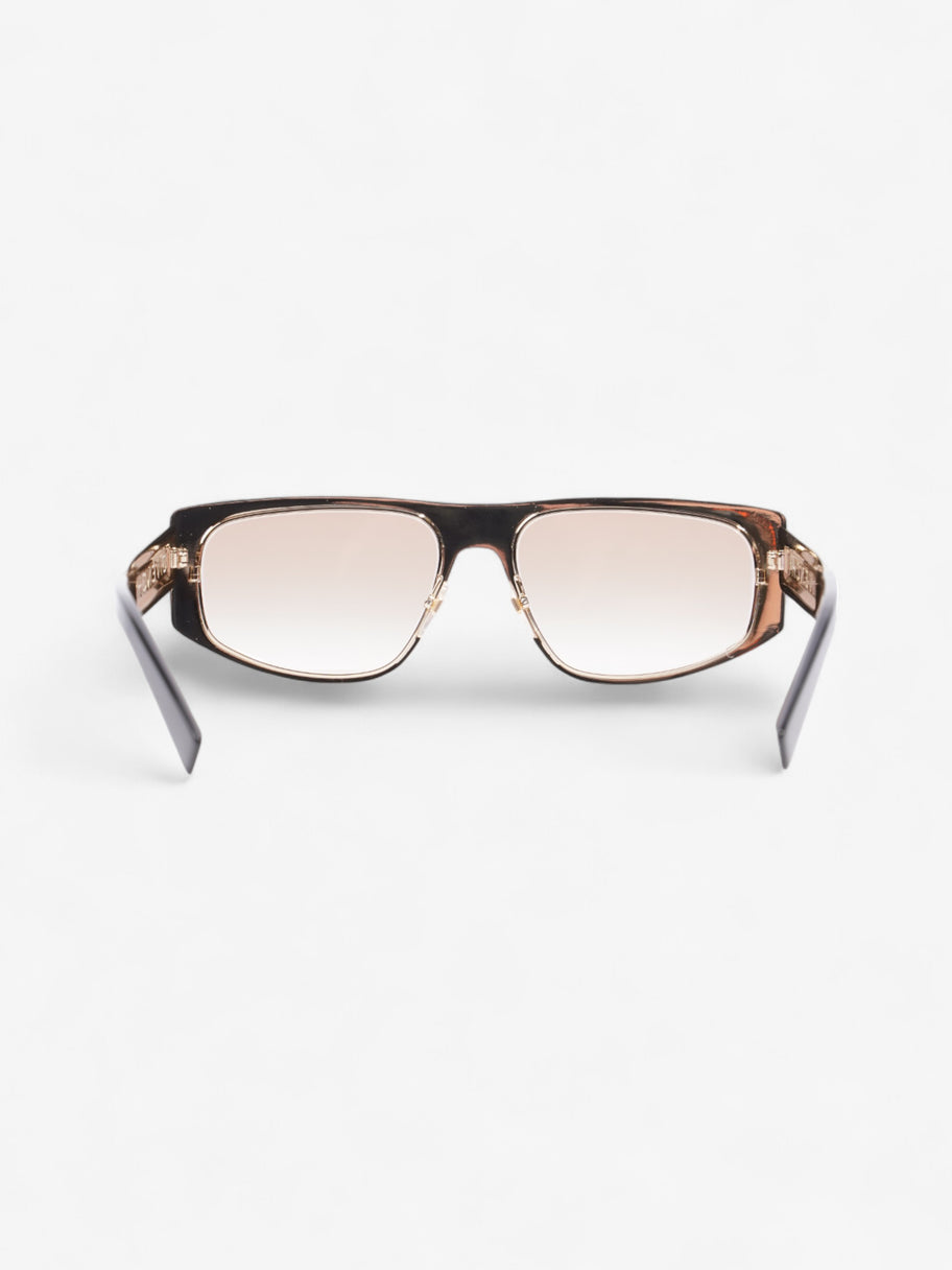 Givenchy Cut Out Sunglasses Gold / Black Acetate 145mm Image 3