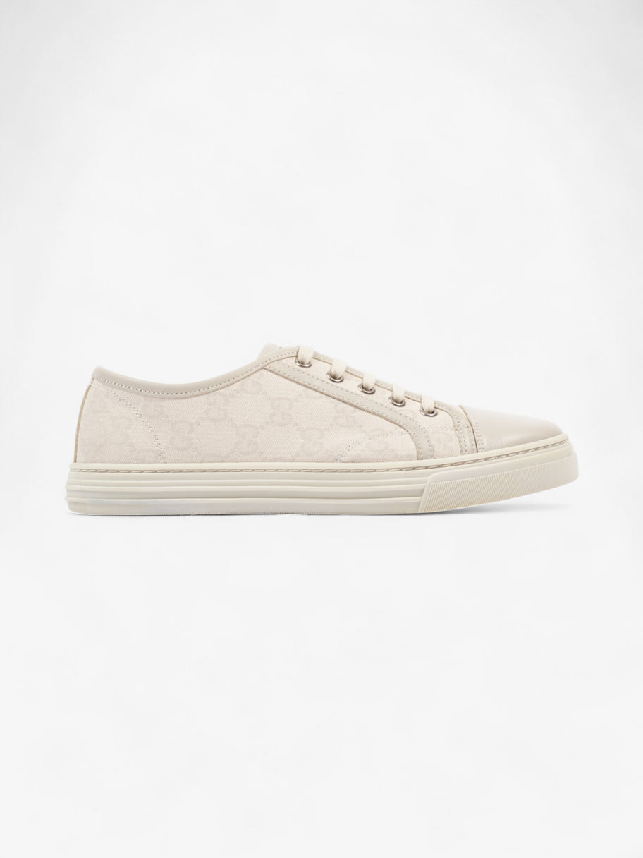 Gucci GG Low Top Sneaker Cream Canvas EU 38 UK 5 Image 1