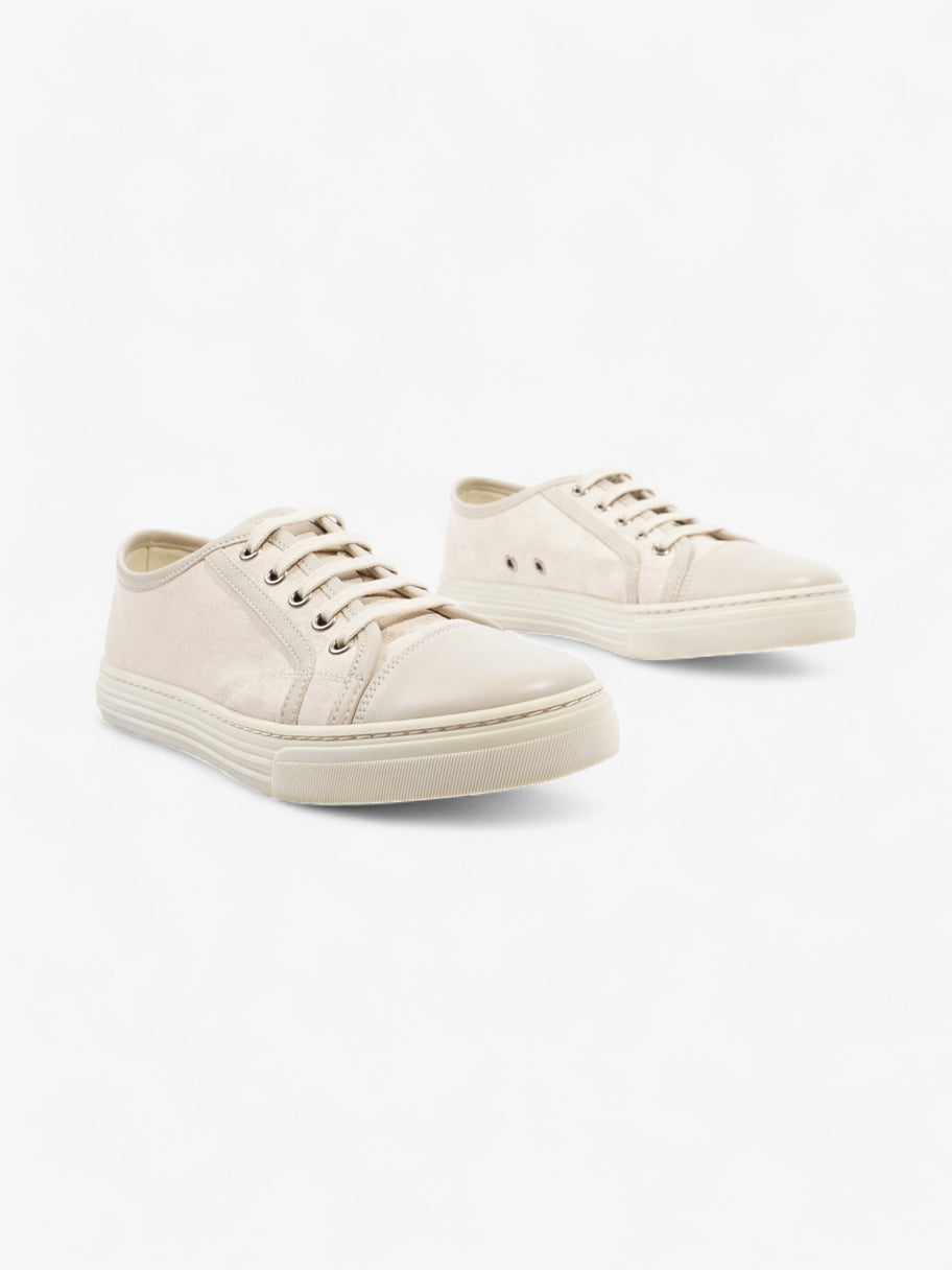 Gucci GG Low Top Sneaker Cream Canvas EU 38 UK 5 Image 2