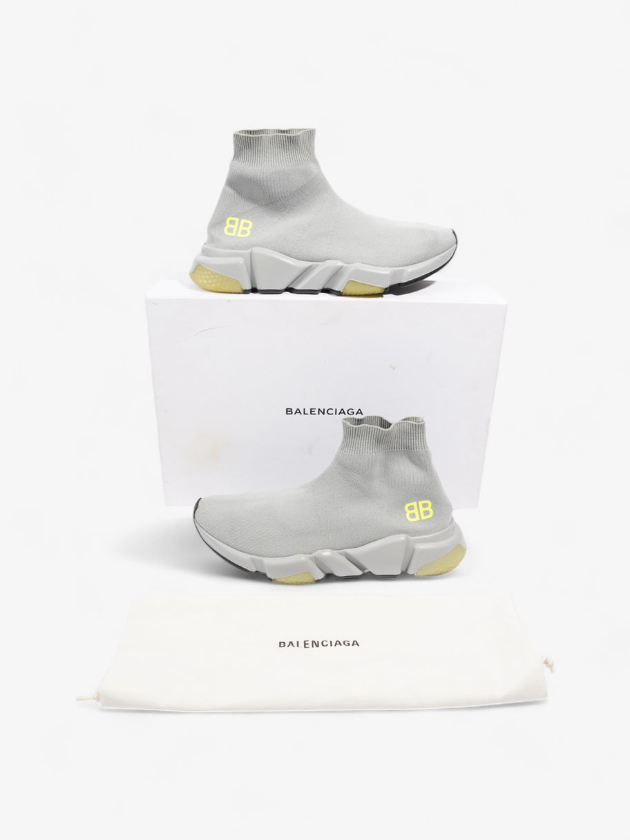 Balenciaga Speed Clear Sole Grey Yellow Cotton EU 40 UK 7 Luxe Collective