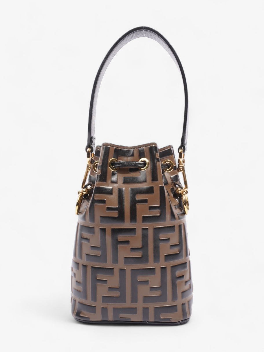 Fendi Mon Tresor Brown  / Black Calfskin Leather Mini Image 4