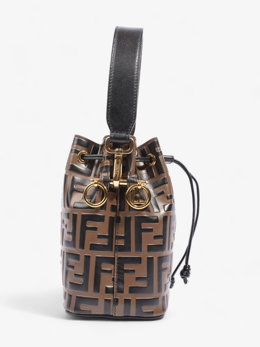 Fendi Mon Tresor Brown  / Black Calfskin Leather Mini Image 5