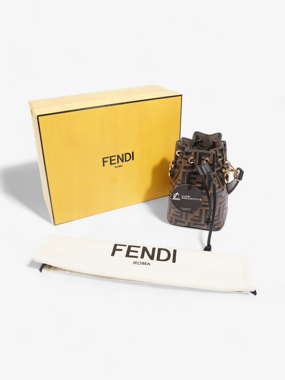 Fendi Mon Tresor Brown  / Black Calfskin Leather Mini Image 10