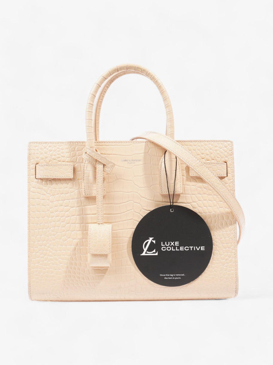 Saint Laurent Sac De Jour Light Beige Embossed Leather Baby Image 9