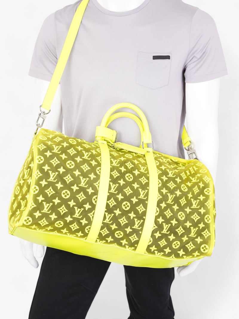  Keepall 50 Yellow Monogram Mesh