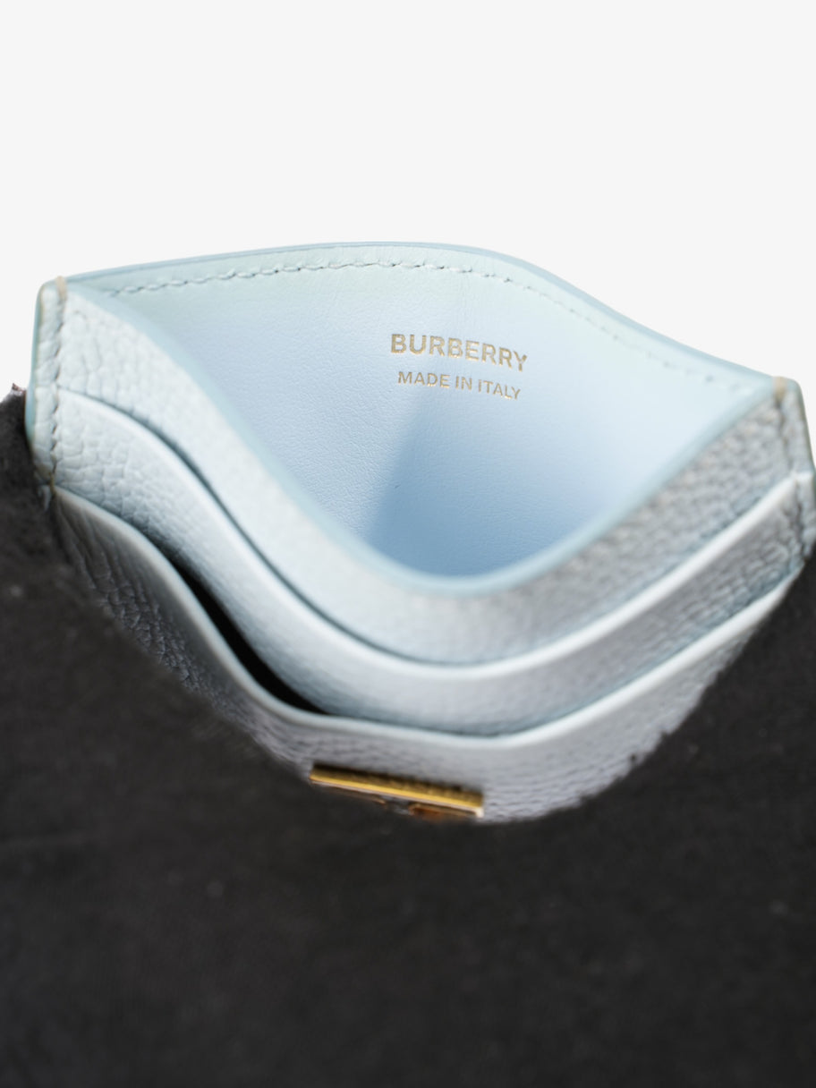 Burberry TB Card Holder Light Blue Grained Leather Image 5