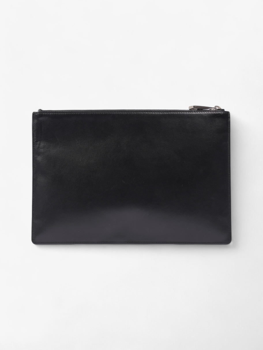 Givenchy Logo Clutch Black / White Leather Image 3