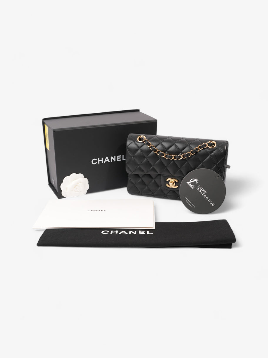 Chanel Classic Double Flap Black Lambskin Leather Small Image 12