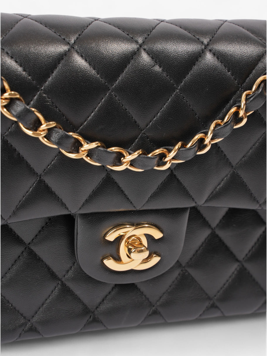 Chanel Classic Double Flap Black Lambskin Leather Small Image 3