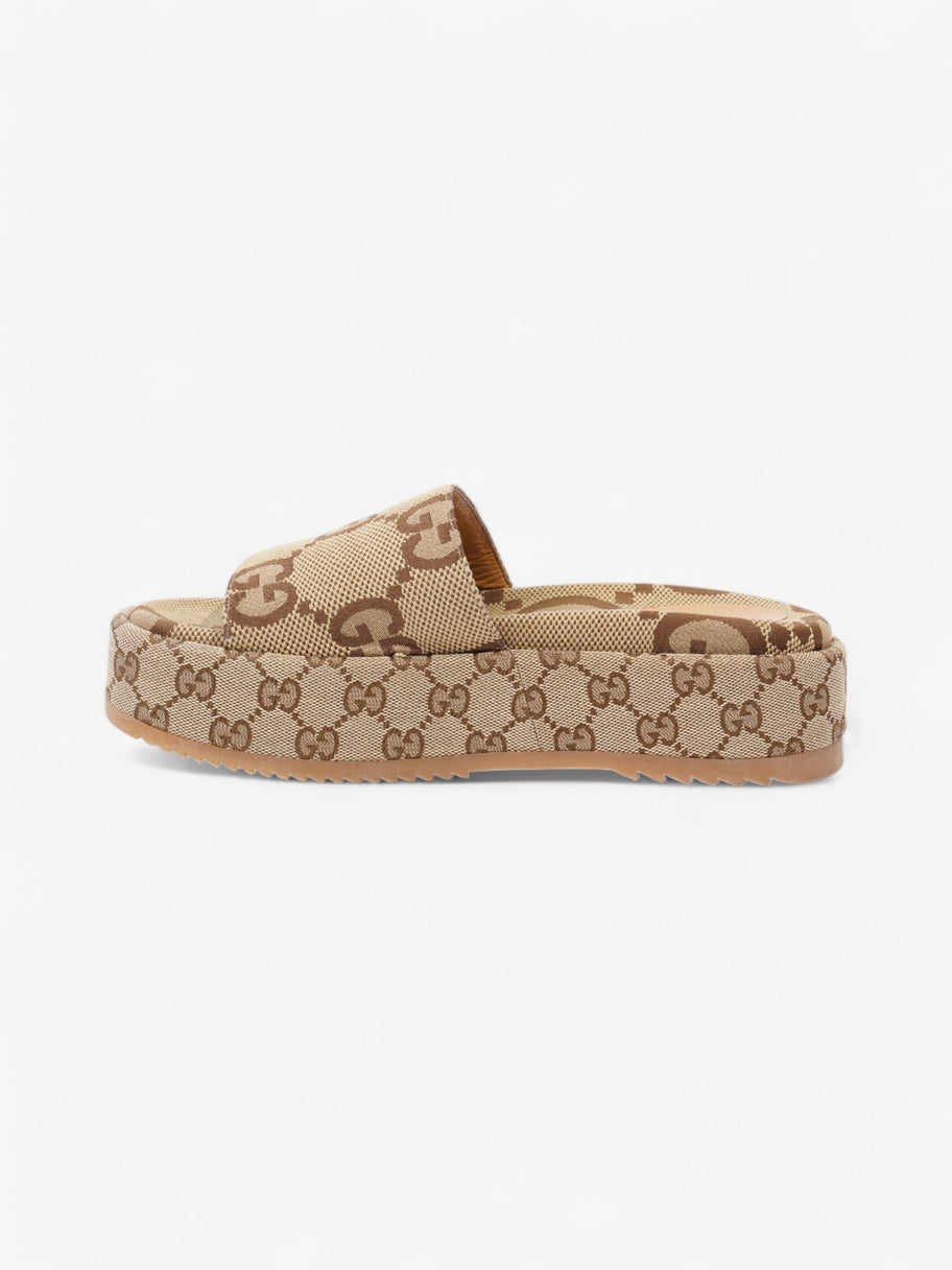 Gucci GG Platform Sandals Beige  / Brown Canvas EU 39 UK 6 Image 3