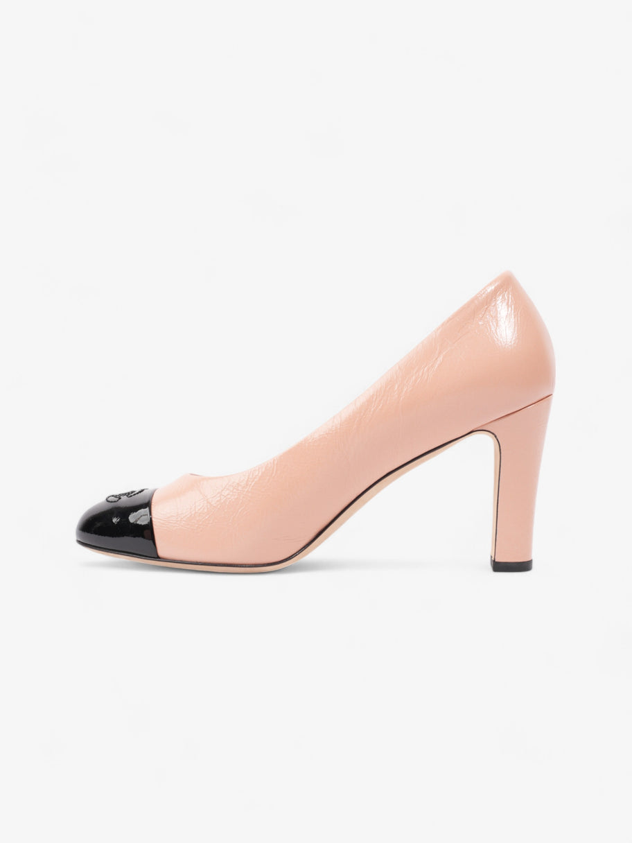 Chanel CC Two Tone Pumps 85mm Pink / Black Calfskin Leather EU 39 UK 6 Image 3