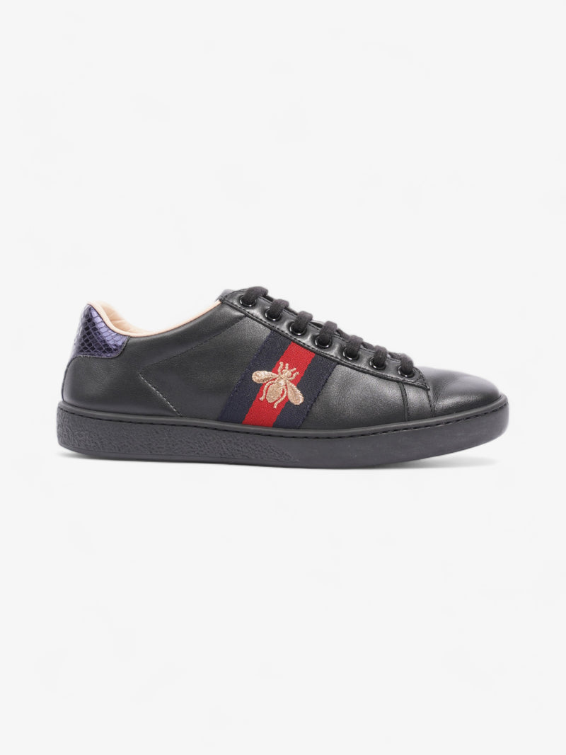  Gucci Ace Embroidered Bee Black / Red / Navy Leather EU 35.5 UK 2.5