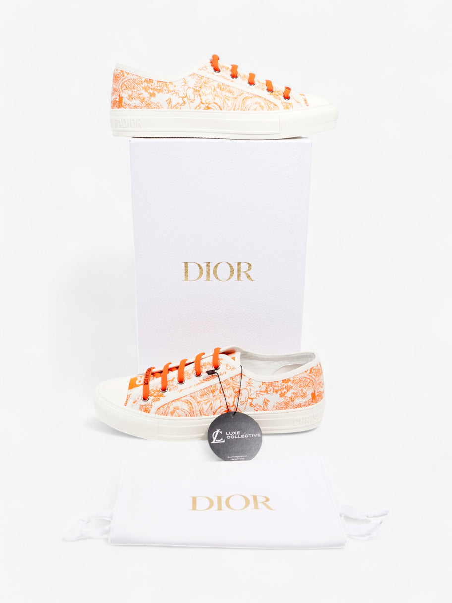 Christian Dior Walk'n'Dior Sneaker White  / Orange Canvas EU 41 UK 8 Image 10