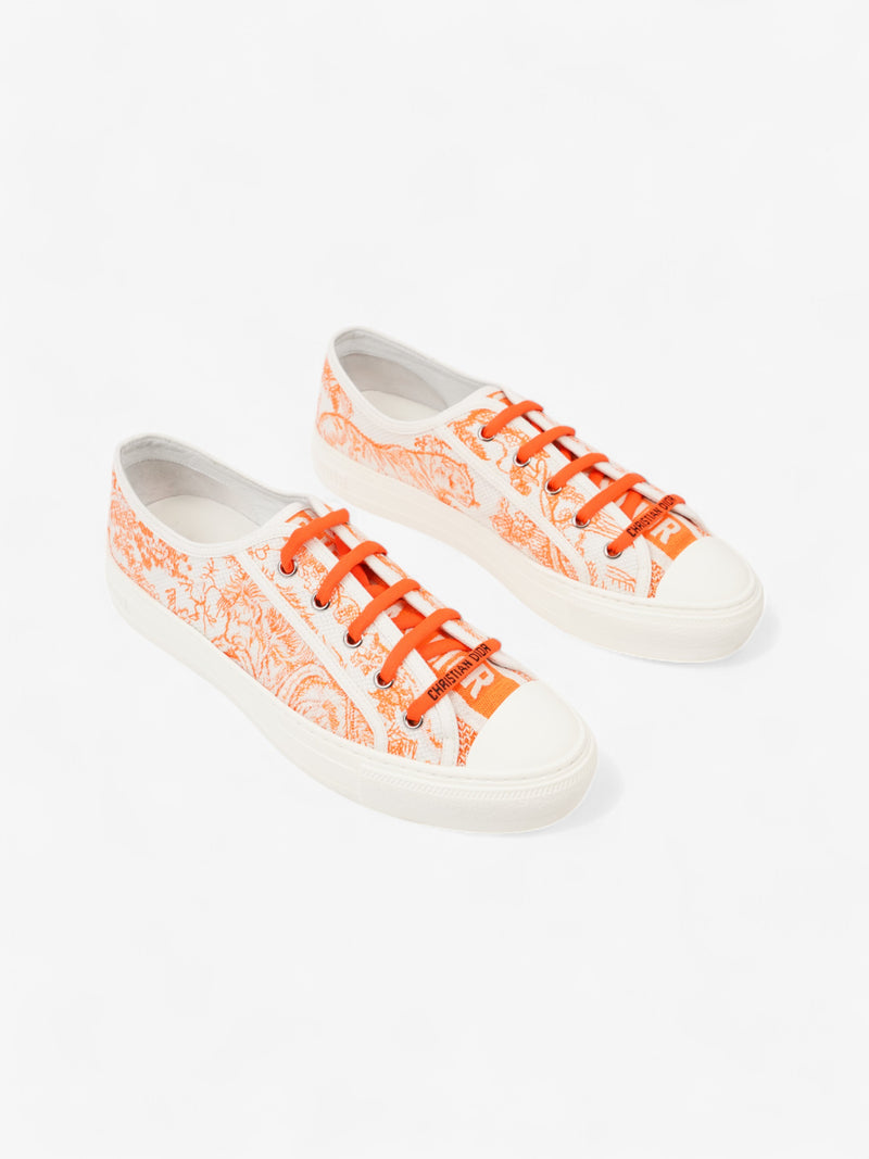  Christian Dior Walk'n'Dior Sneaker White  / Orange Canvas EU 41 UK 8