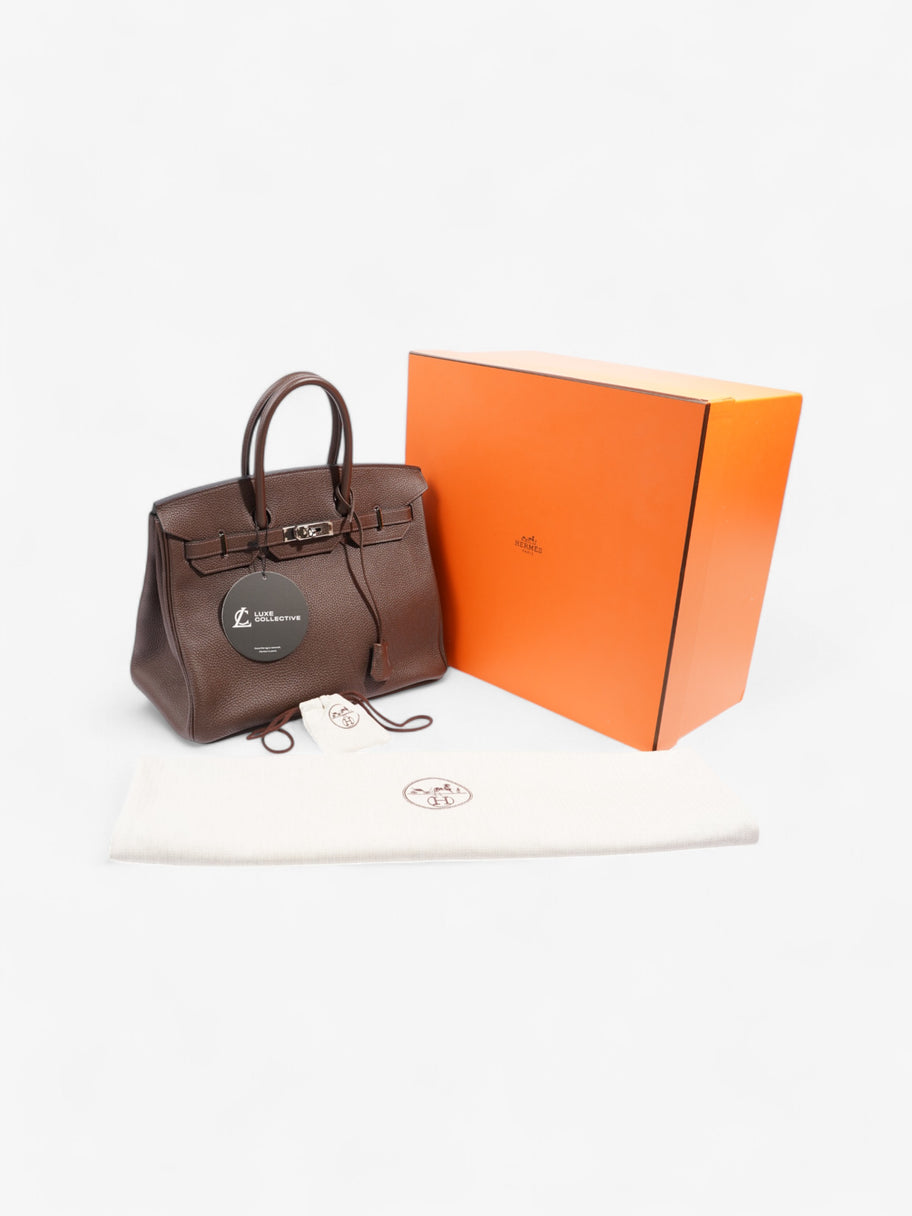 Hermes Birkin Chocolate Togo Leather 35 Image 11