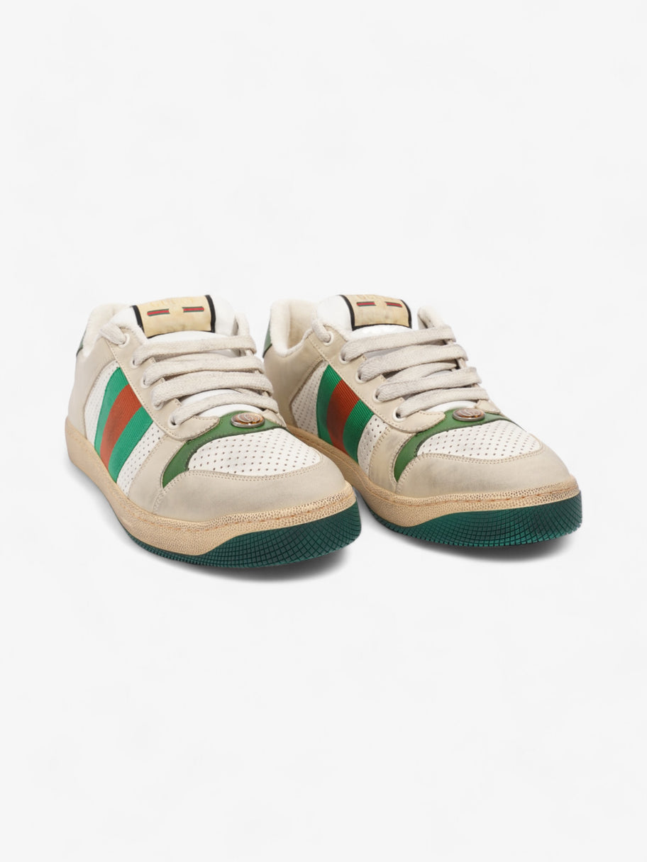 Gucci Screener GG Sneakers Beige / White / Green Leather EU 42.5 UK 8.5 Image 2