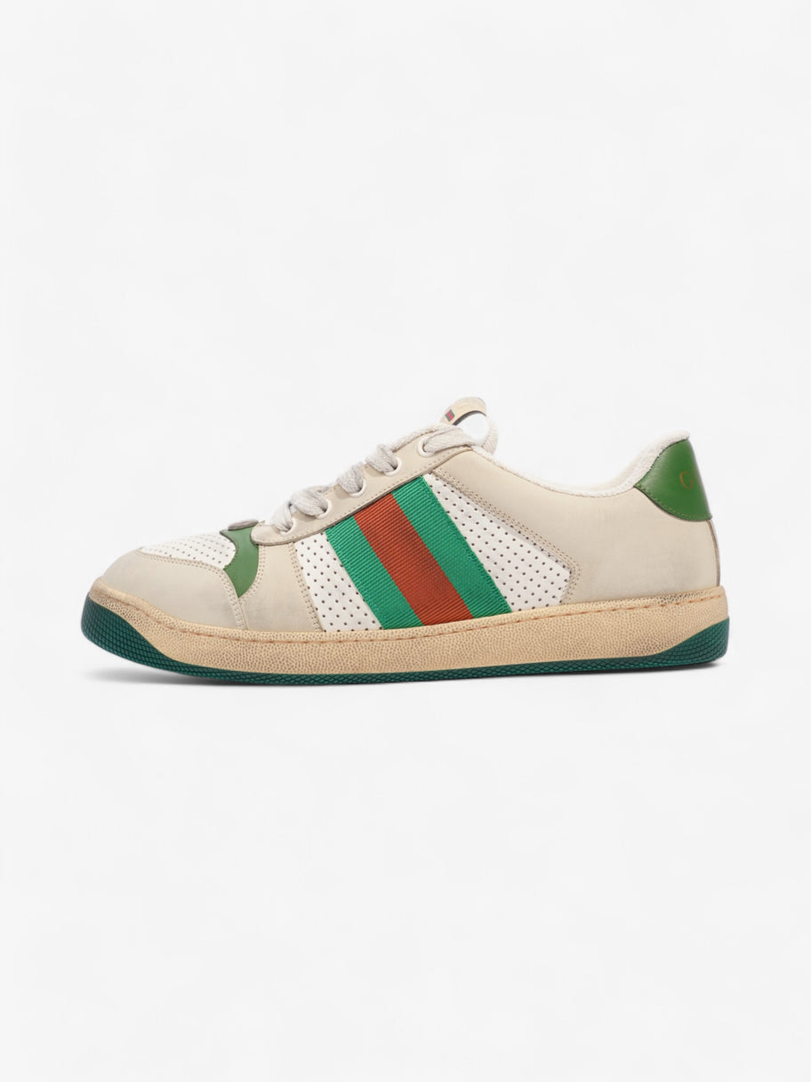 Gucci Screener GG Sneakers Beige / White / Green Leather EU 42.5 UK 8.5 Image 5