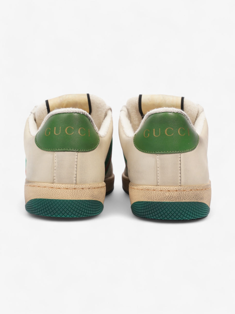 Gucci Screener GG Sneakers Beige / White / Green Leather EU 42.5 UK 8.5 Image 6