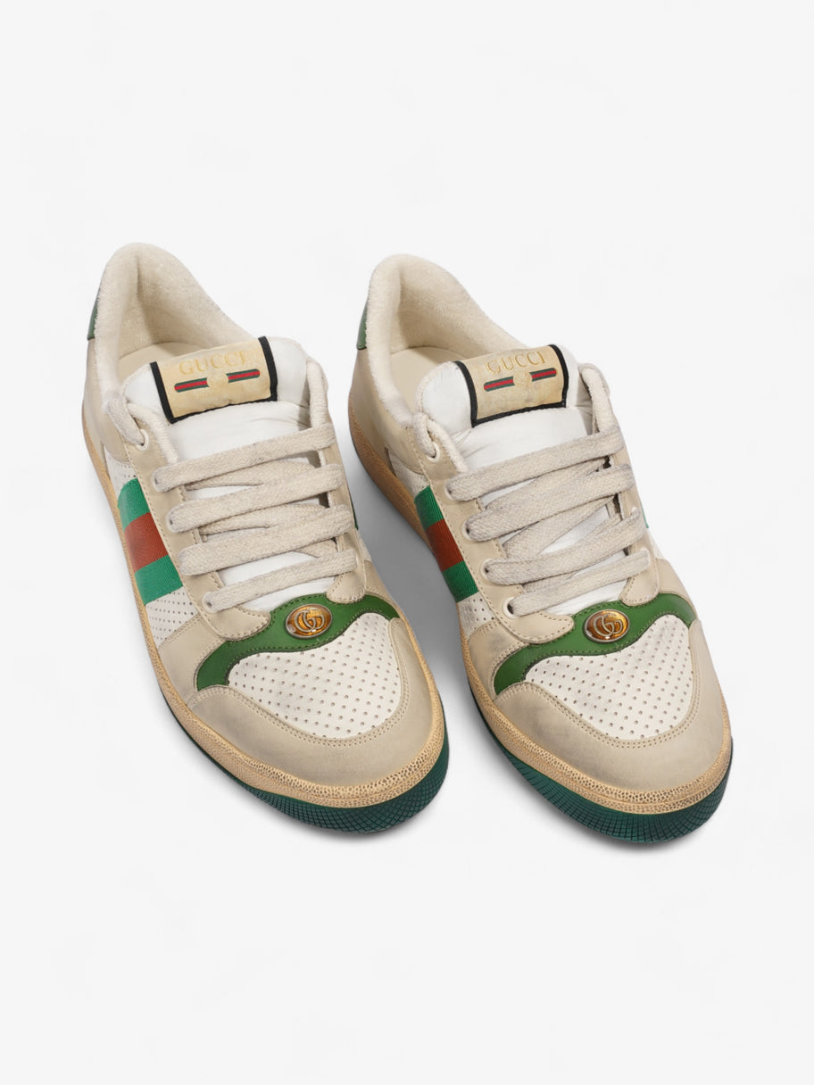 Gucci Screener GG Sneakers Beige / White / Green Leather EU 42.5 UK 8.5 Image 8