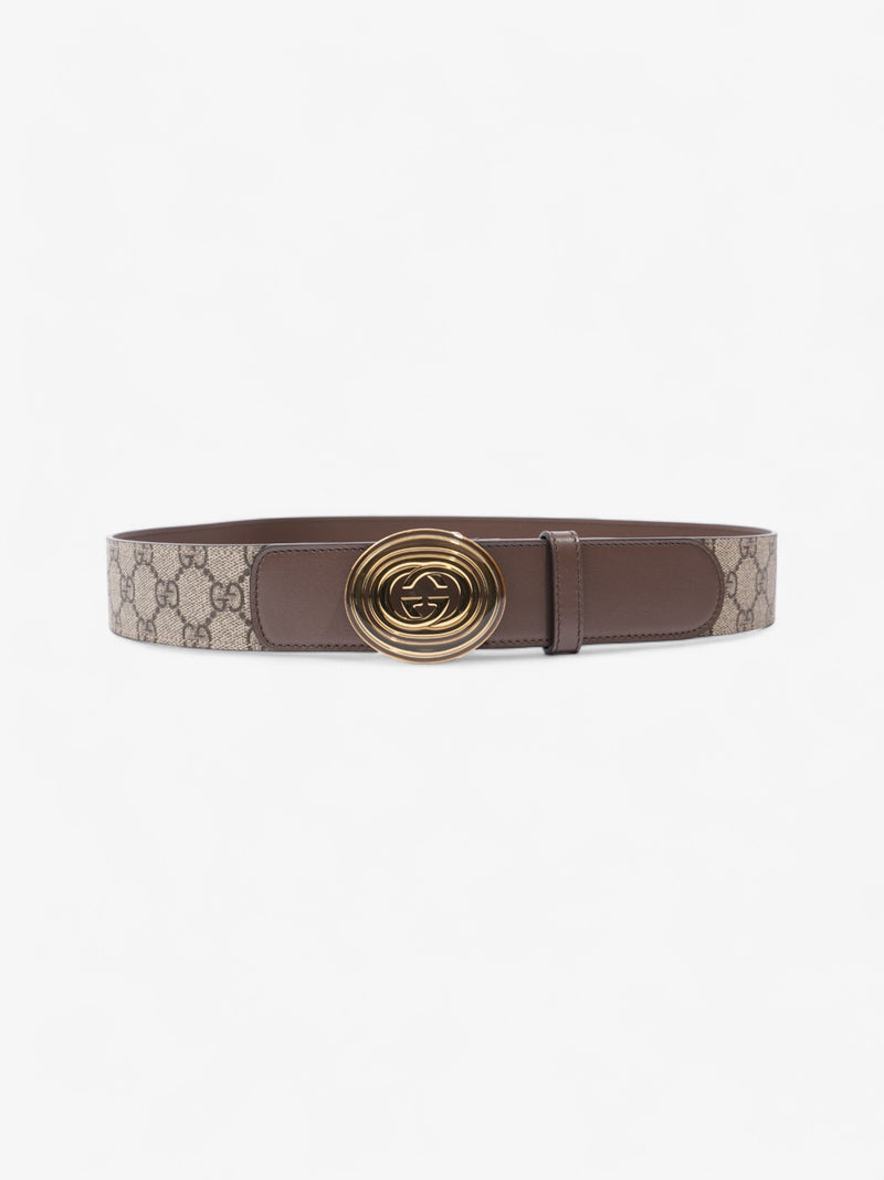  Gucci GG Interlocking Belt GG Supreme / Brown / Gold Canvas 95cm / 38