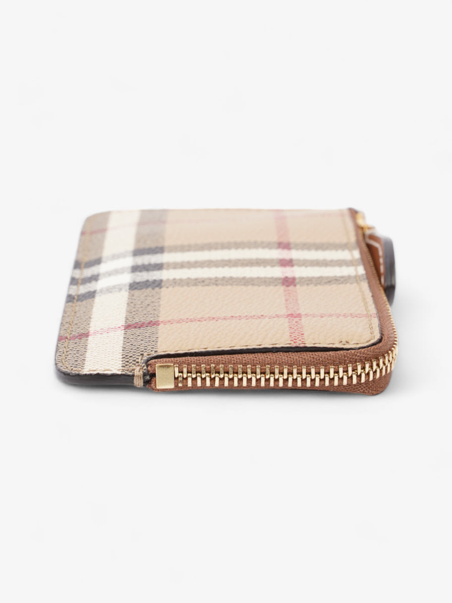 Burberry Check Zip Half Card Case Archive Beige Coated Canvas Image 2