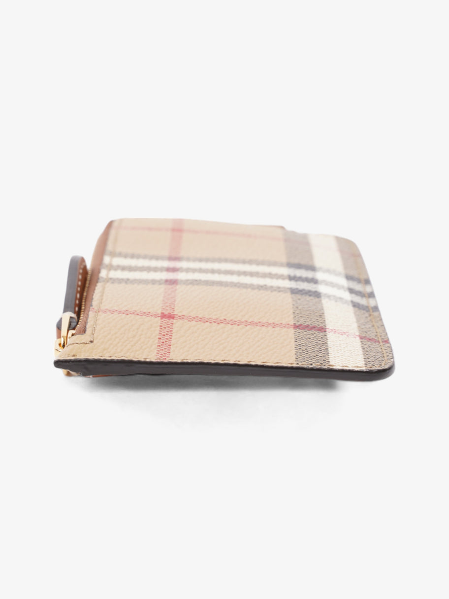 Burberry Check Zip Half Card Case Archive Beige Coated Canvas Image 4