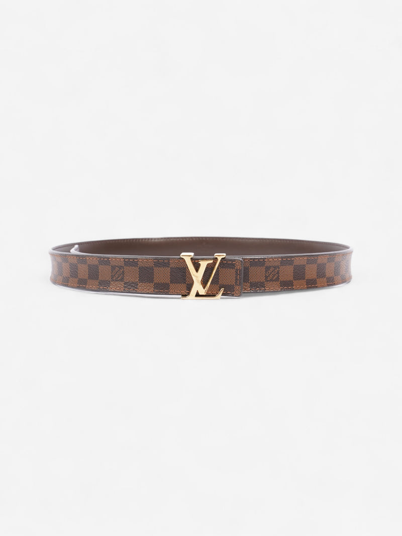  Louis Vuitton LV Initiales Reversible Belt Damier Ebene Coated Canvas 80cm / 32