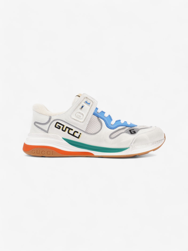  Gucci Ultrapace Sneakers White  / Blue / Green Mesh EU 42 UK 8