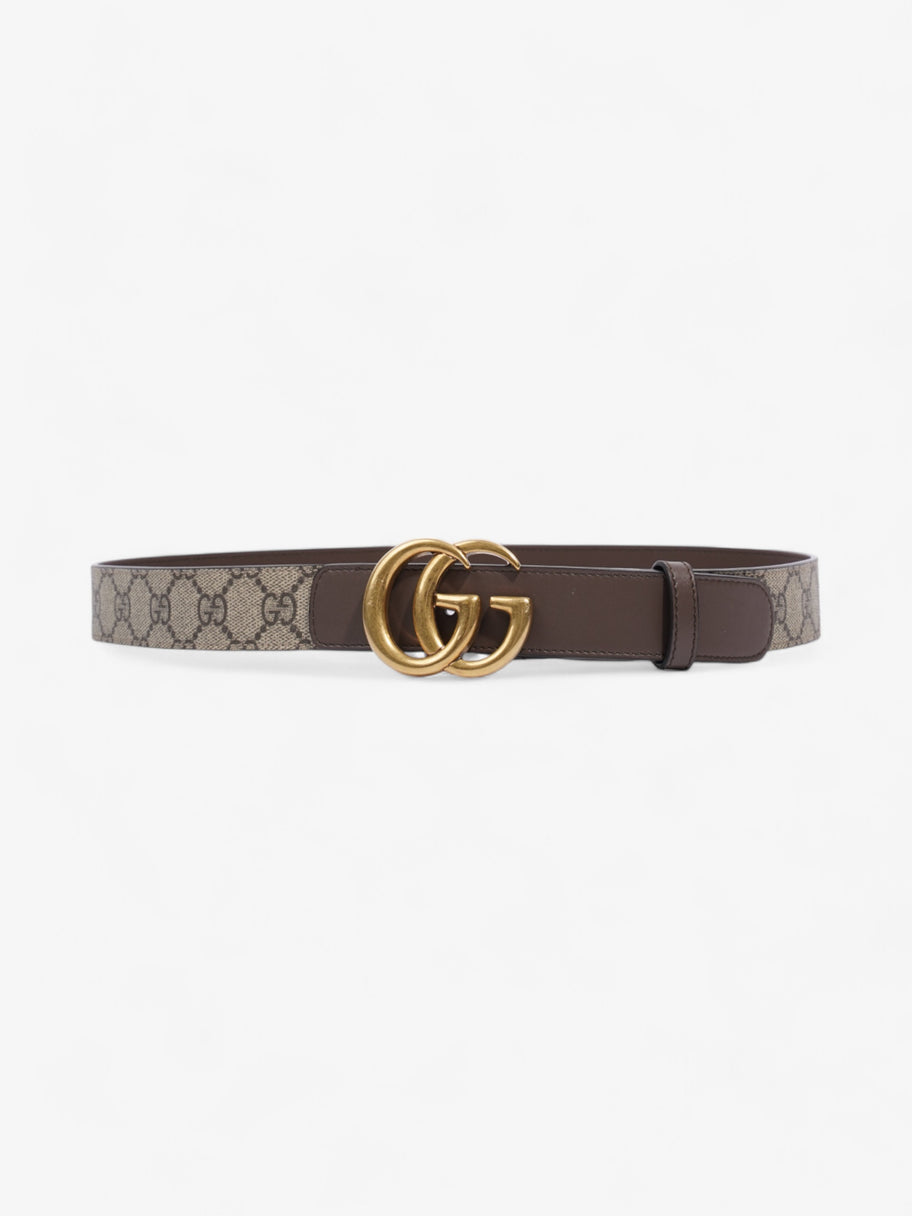 Gucci GG Marmont Belt GG Supreme / Brown / Gold Canvas 85cm / 34