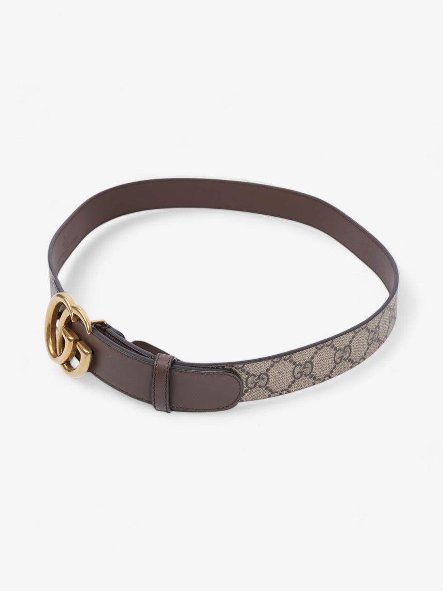 Gucci GG Marmont Belt GG Supreme / Brown / Gold Canvas 85cm / 34