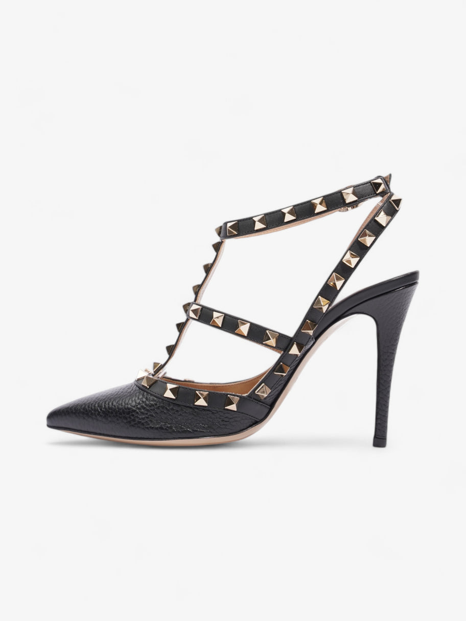 Valentino Rockstud Heels 100 Black / Gold Leather EU 37.5 UK 4.5 Image 3