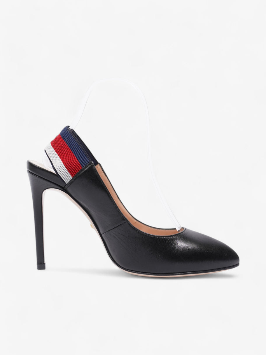 Gucci Slingback Heels 100 Black Leather EU 37.5 UK 4.5 Image 4