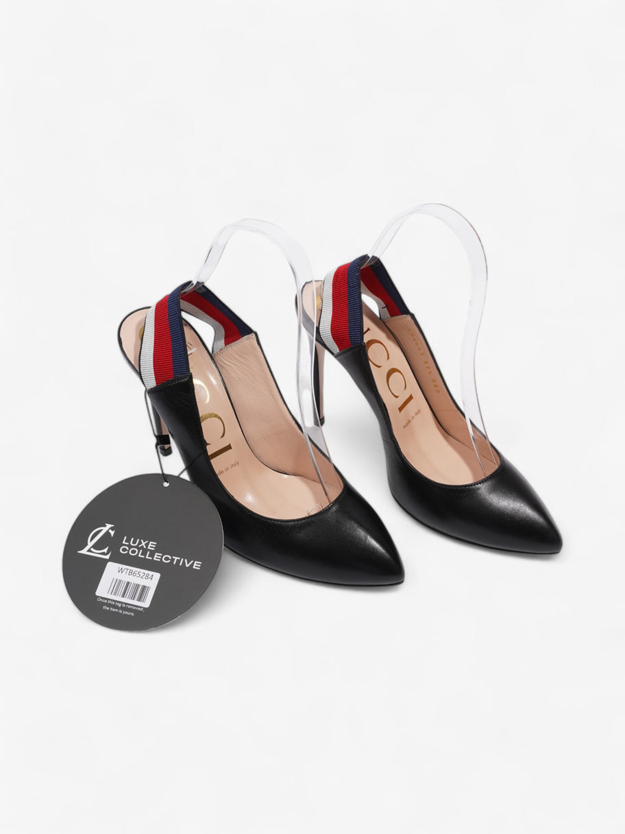 Gucci Slingback Heels 100 Black Leather EU 37.5 UK 4.5 Image 9