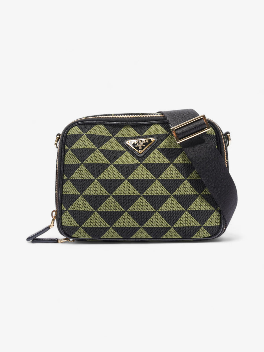 Prada Symbole Triangolo Black / Green Canvas Image 1