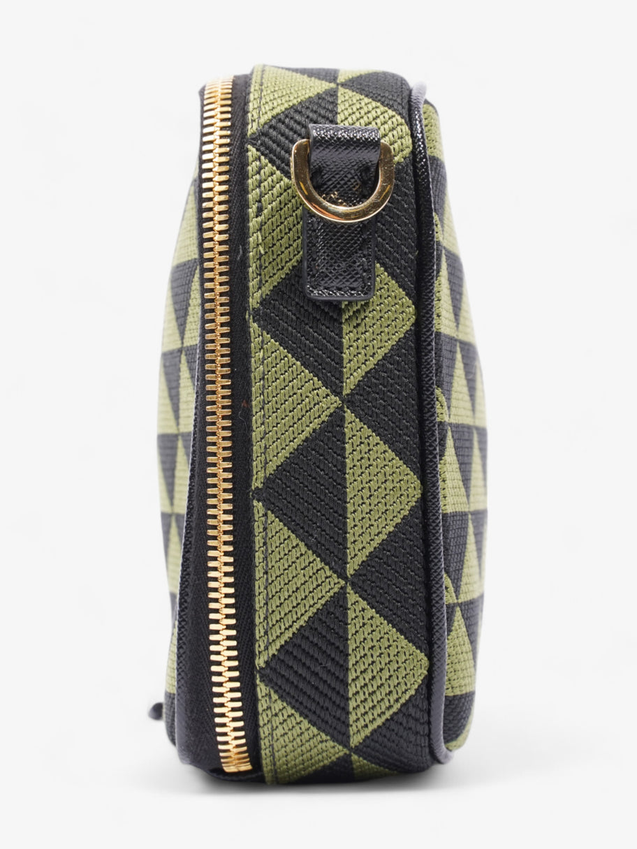 Prada Symbole Triangolo Black / Green Canvas Image 3