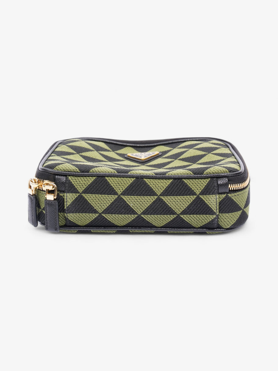 Prada Symbole Triangolo Black / Green Canvas Image 6