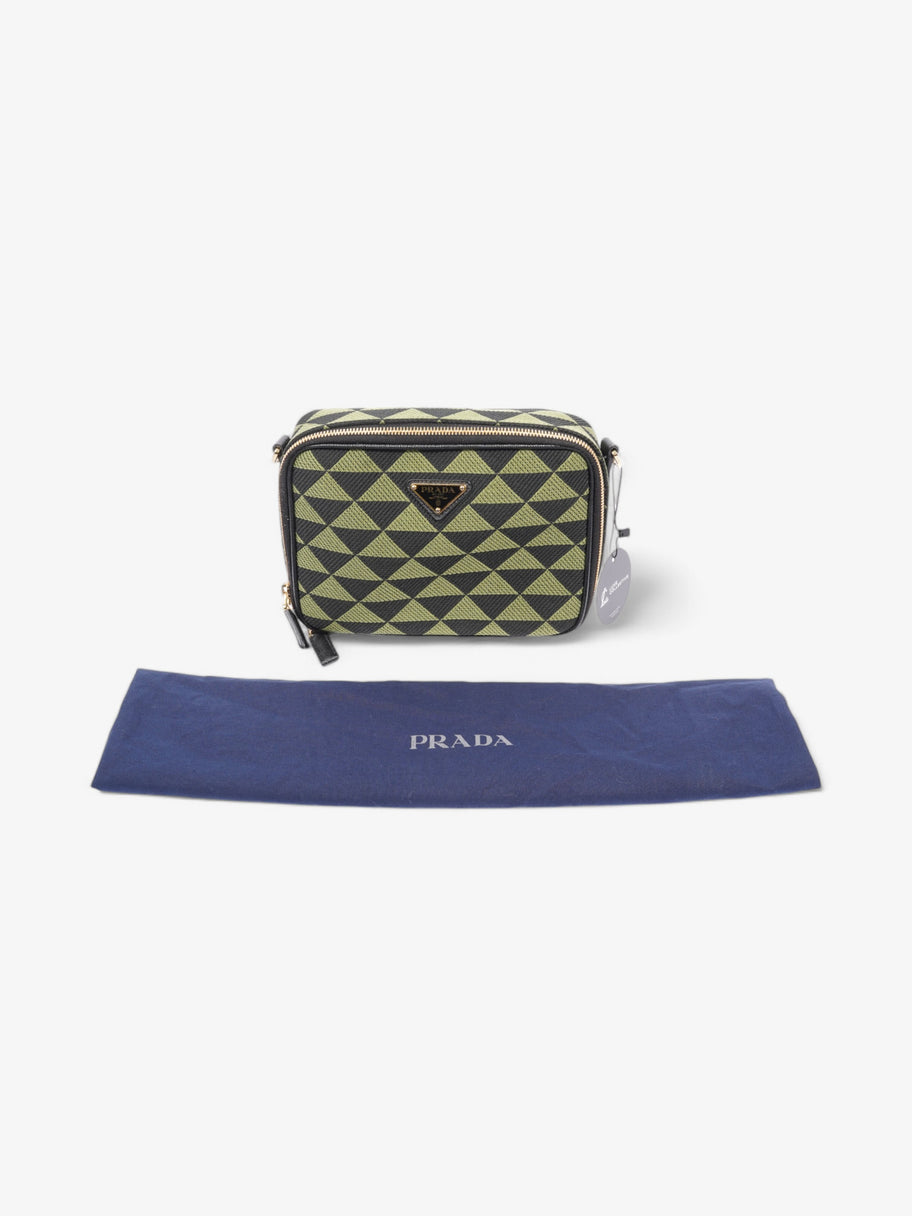 Prada Symbole Triangolo Black / Green Canvas Image 8