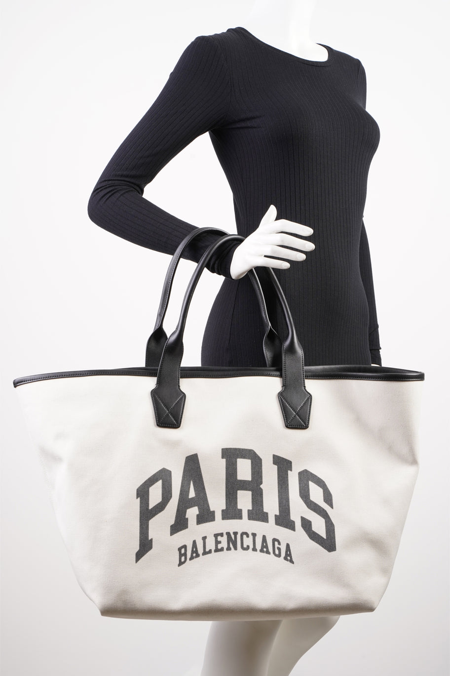 Cities Paris Jumbo Tote Bag Natural Canvas Image 2