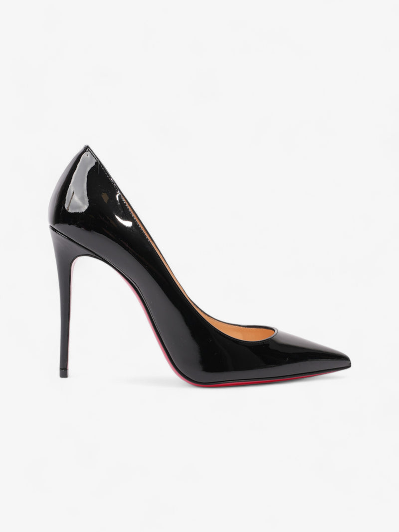  Christian Louboutin Kate 100mm Black Patent Leather EU 37 UK 4